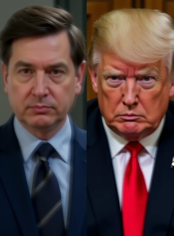 A split image of Volodymyr Zelenskyy and Donald Trump looking serious.