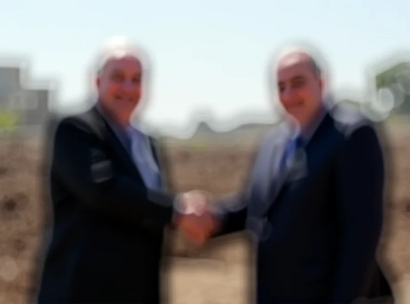 Energy ministers from Azerbaijan and Türkiye shake hands at the Igdir-Nakhchivan gas pipeline launch ceremony.