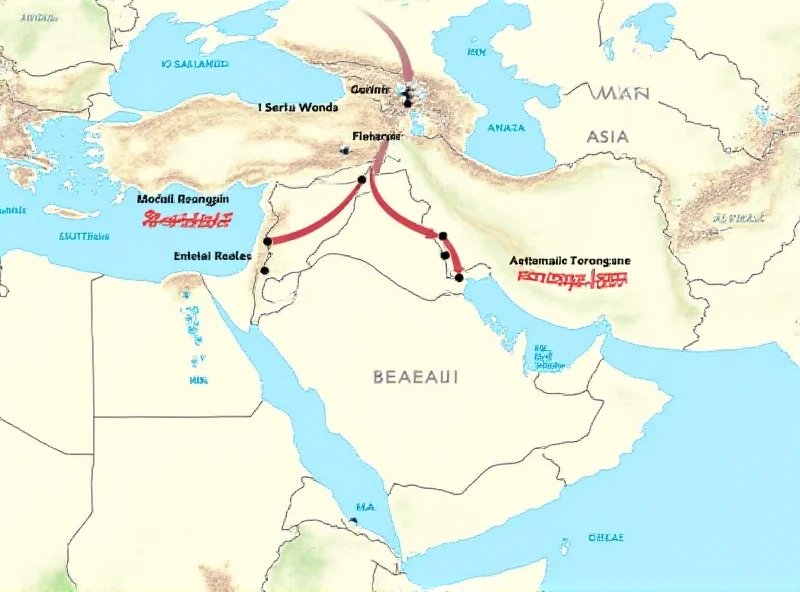 A map highlighting the Middle Corridor trade route, showing goods flowing from Asia through Azerbaijan to Europe.