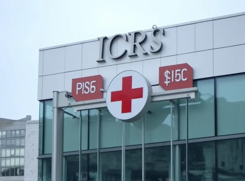 ICRC logo on a building exterior