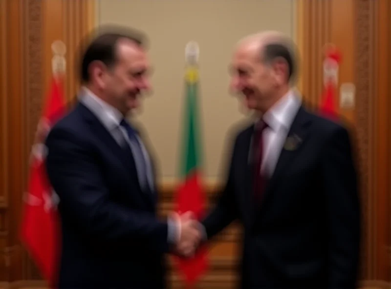 President Aliyev and President Erdoğan shaking hands during their meeting.