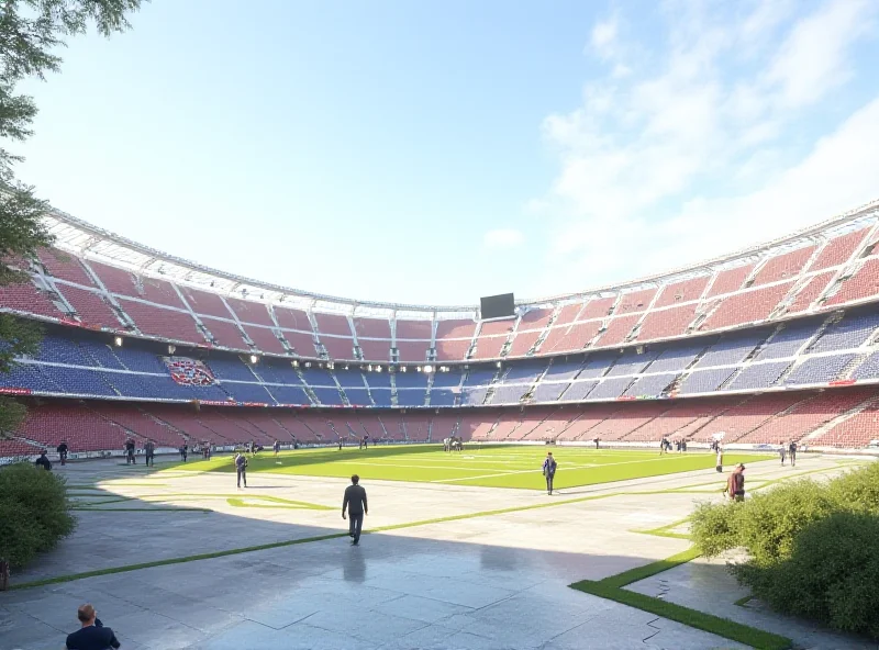 Architectural rendering of the renovated Nou Camp stadium in Barcelona