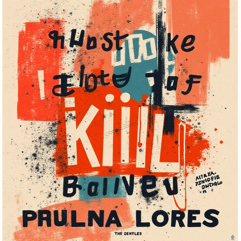 A book cover design for Paulina Flores' novel, 'The Next Time I See You, I'll Kill You', with a modern and slightly edgy aesthetic.