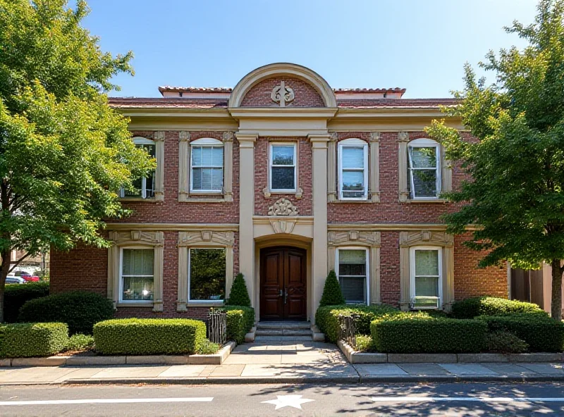 A multi-family property in Pleasanton, California, with a classic architectural style.