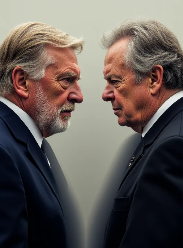 A split image showing François Bayrou and Marine Le Pen looking in opposite directions, symbolizing differing approaches to political opposition.