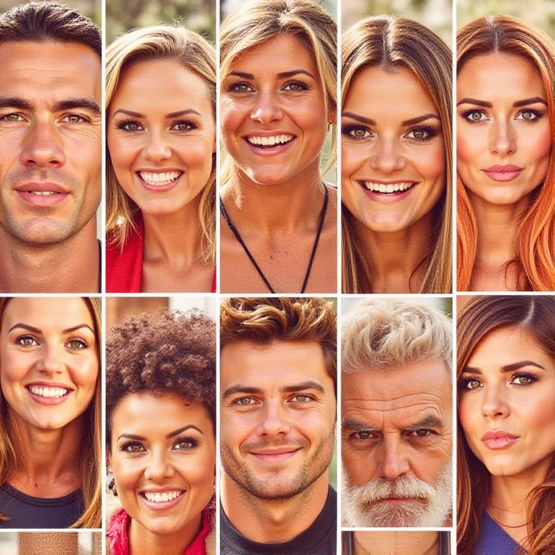 Collage of all the main BBB 25 contestants looking at the camera with different expressions.