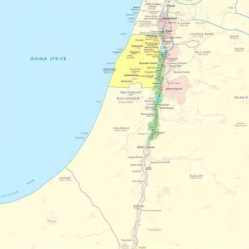 Map of the Gaza Strip region