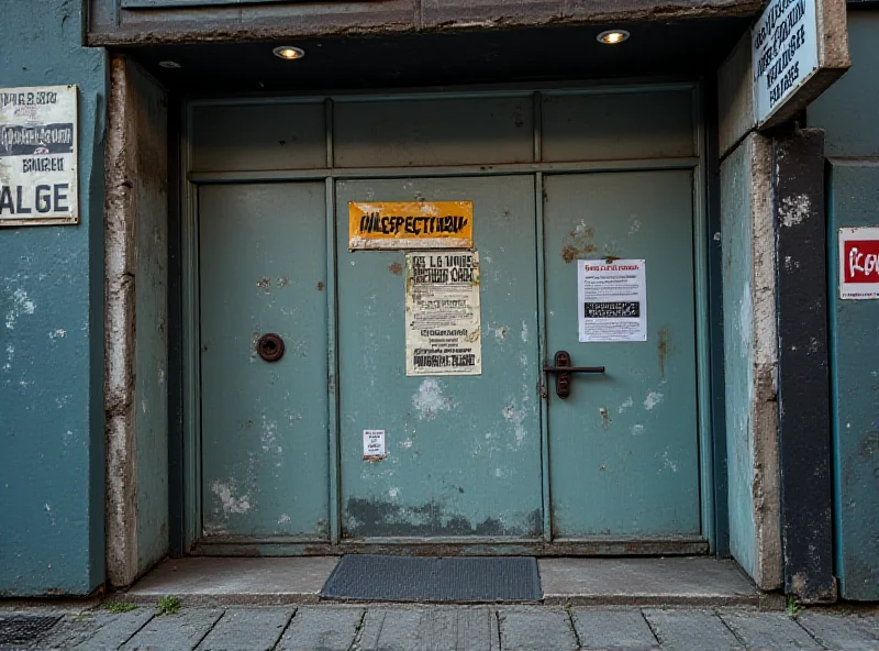 A closed shop with a sign indicating it is temporarily closed due to inspection.
