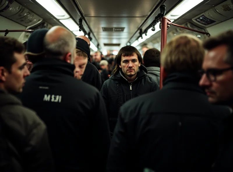 Crowded tram in Antwerp