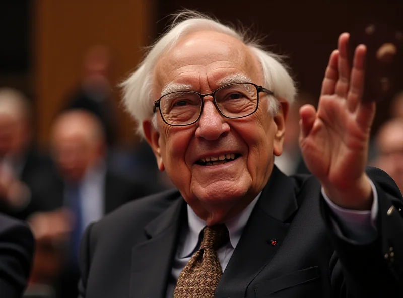 Warren Buffett at a Berkshire Hathaway shareholder meeting.