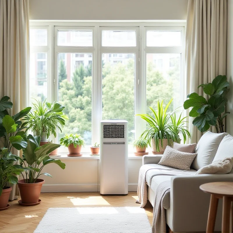 The Blueair Blue Pure 211i Max Air Purifier in a modern living room setting.