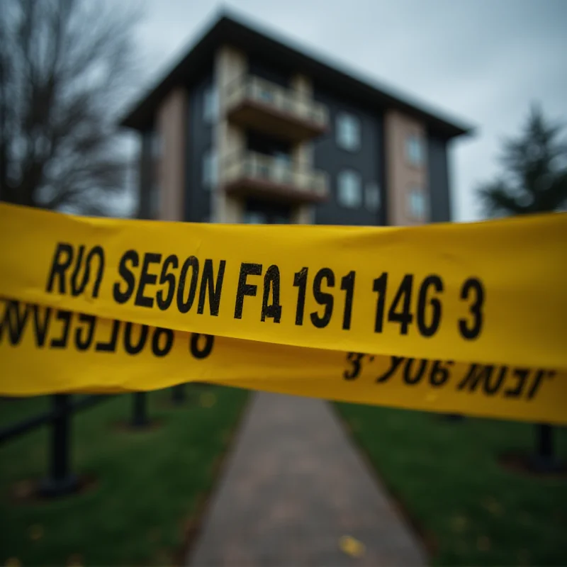 Police tape at a crime scene