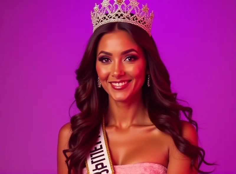 A beautiful young woman wearing a crown and sash, representing the Binibining Pilipinas competition.