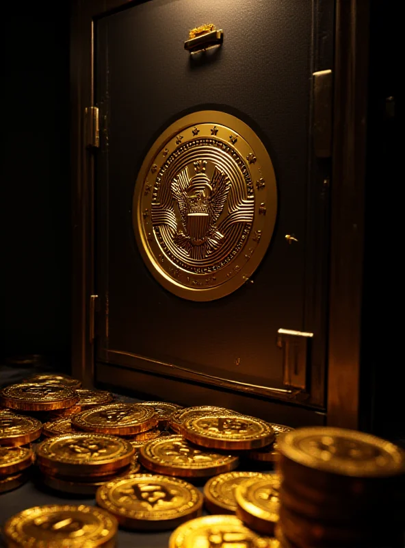 Digital rendering of a Bitcoin vault with a Presidential seal