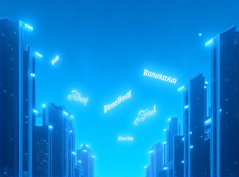 A futuristic cityscape with BlockDAG logos floating in the sky, representing the project's innovation and vision.