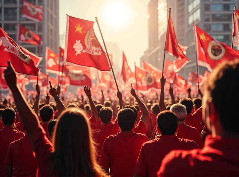 Image of a political rally in Malaysia