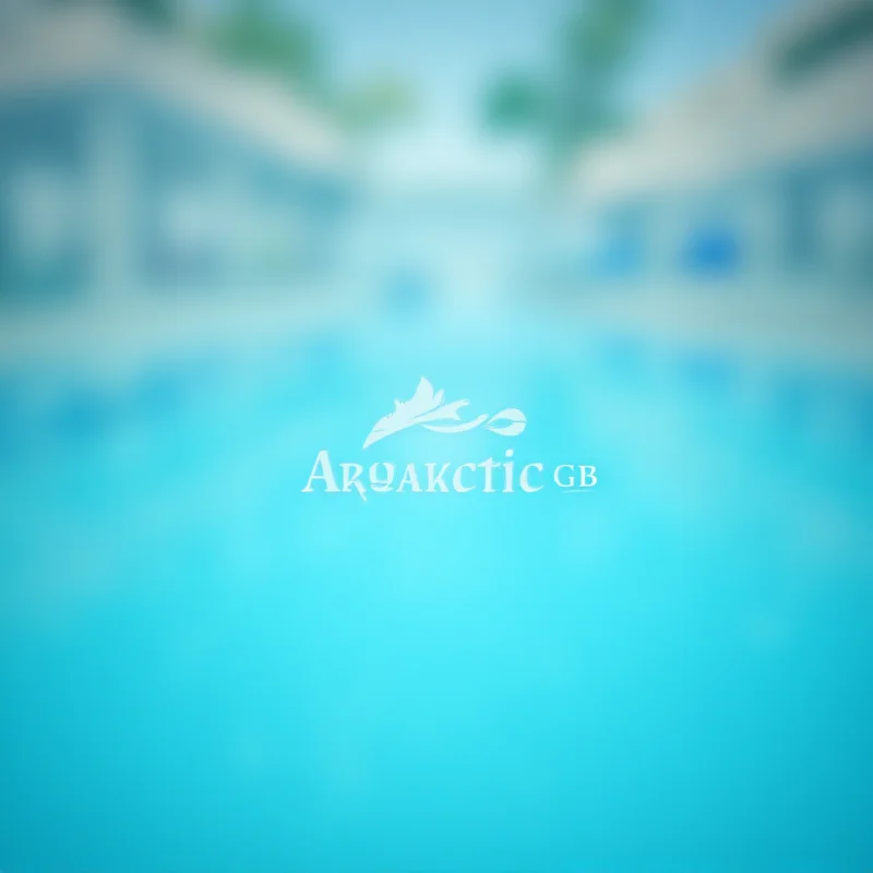 The Aquatics GB logo against a blurred background of a swimming pool.