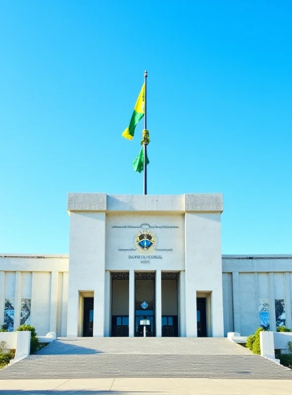 The Supreme Federal Court building in Brasilia, Brazil.