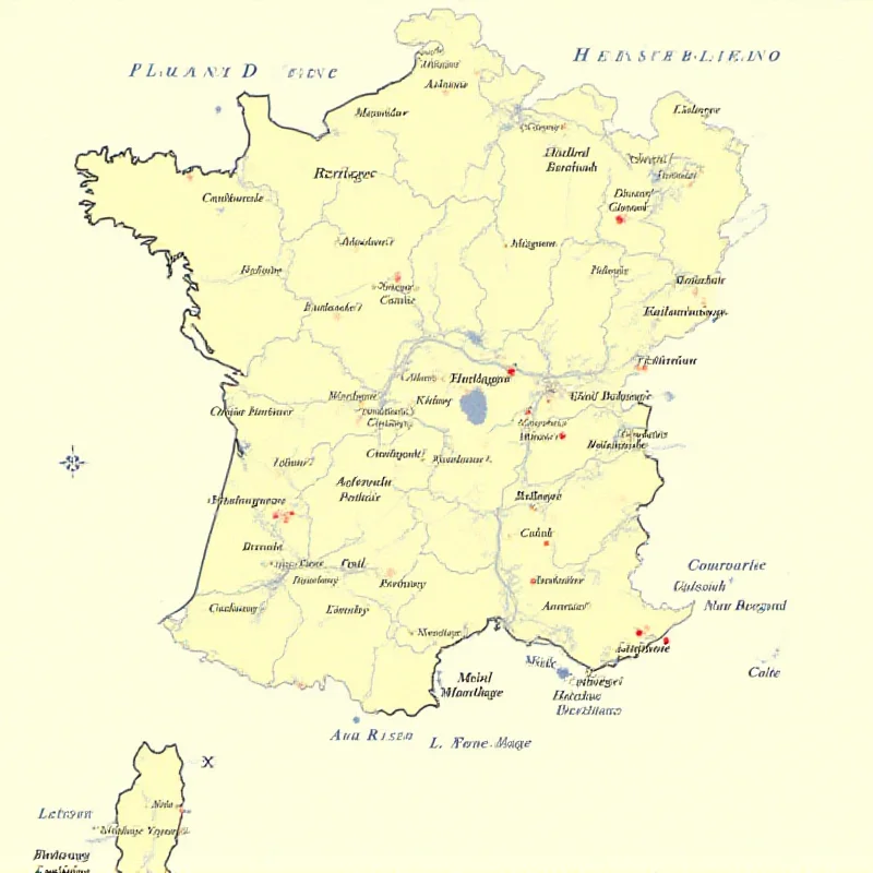 A map of the Côte du Rhône wine region