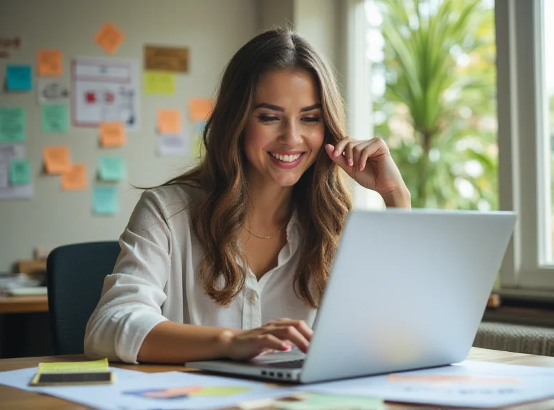 Person working on a laptop, brainstorming ideas for their personal brand.