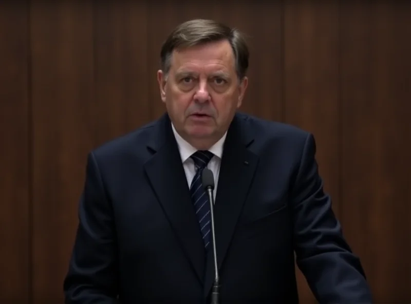 Milorad Dodik addressing a crowd