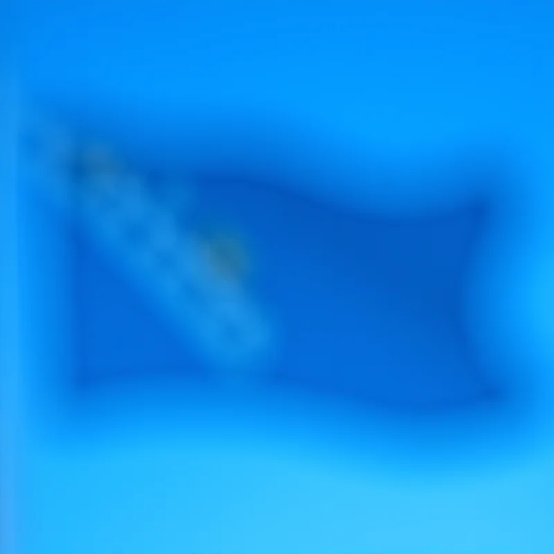 The national flag of Bosnia and Herzegovina waving in the wind