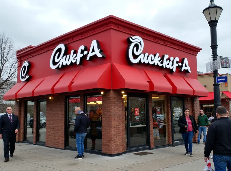 Exterior of a Chick-fil-A restaurant in Boston.