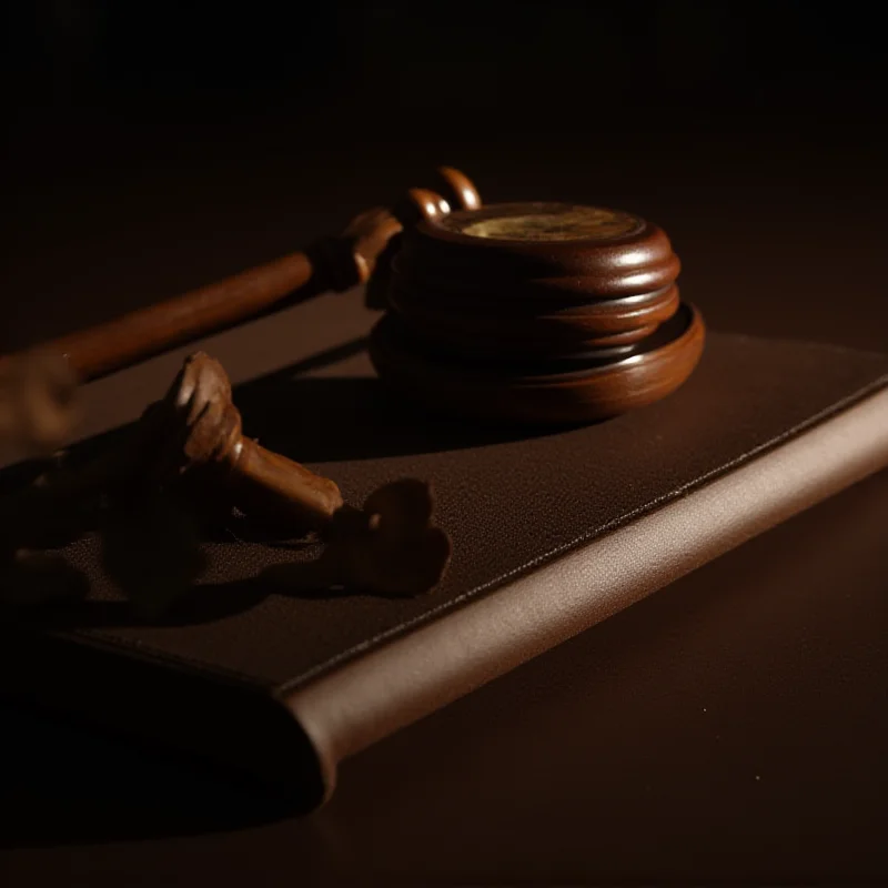 Close-up of a gavel resting on a law book, symbolizing the legal proceedings in the Adnan Syed case.