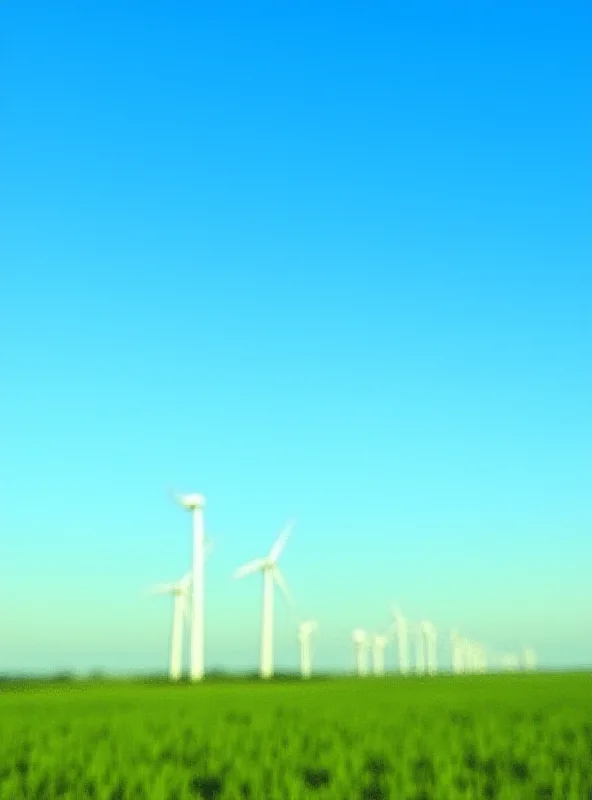 Wind turbines in a field