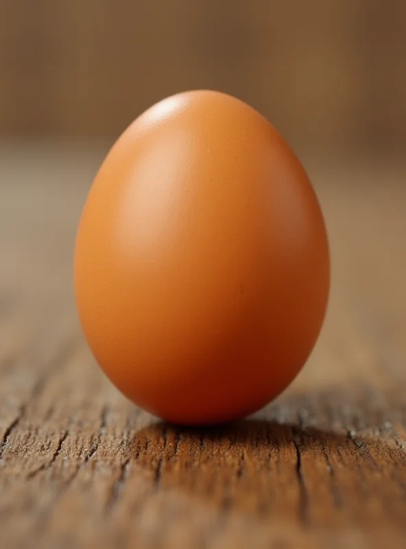 A close-up photo of a brown egg.