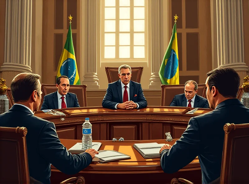 Illustration of Brazilian Senators during a session