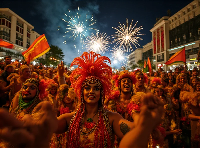 A vibrant Carnival parade in Rio de Janeiro