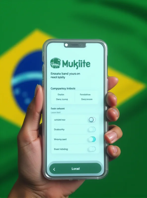 A modern digital bank interface displayed on a smartphone, with a focus on the Nu Holdings logo and the Brazilian flag in the background.