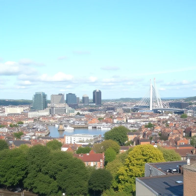 A panoramic view of Bristol, showcasing its skyline and landmarks, capturing the essence of the city in a single image.