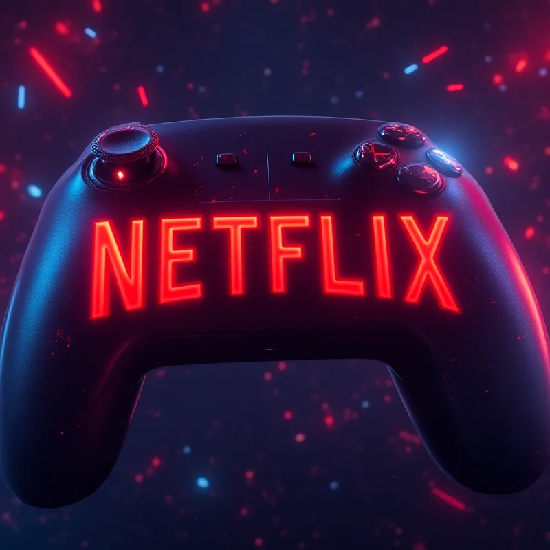 Netflix logo with game controller overlay