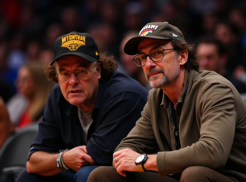 Timothee Chalamet and Spike Lee sitting courtside at a Knicks game