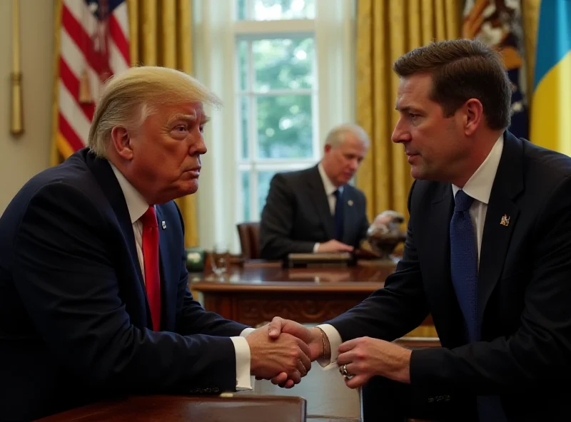 Donald Trump and Volodymyr Zelensky meeting at the White House