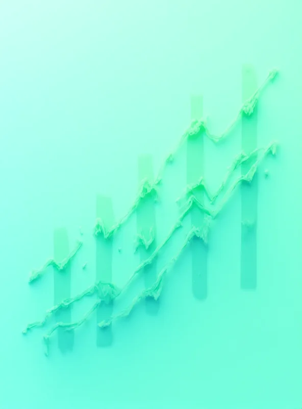 A modern graphic representing the stock market and upward trends, symbolizing a rating upgrade.