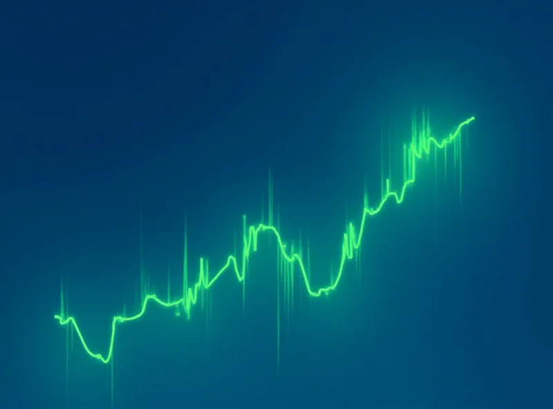 Abstract illustration of cryptocurrency charts rising dramatically