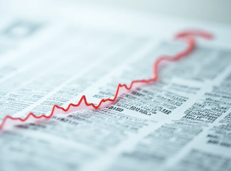 AI-generated image of a graph showing dividend growth over time, overlaid on a financial newspaper