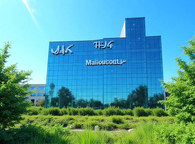 A modern office building with the HKA logo displayed prominently.