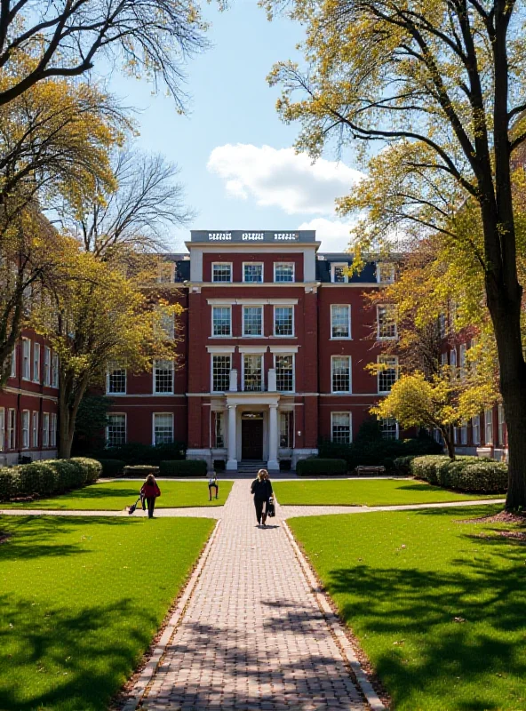 Image of Harvard Business School campus on a sunny day