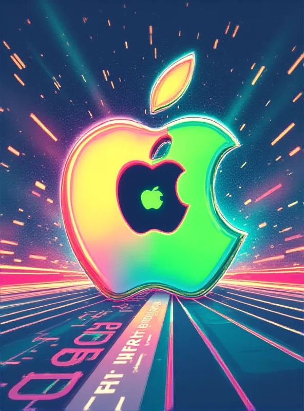 A stylized image depicting a race between the Apple logo and the Nvidia logo, with a finish line representing the $5 trillion mark.