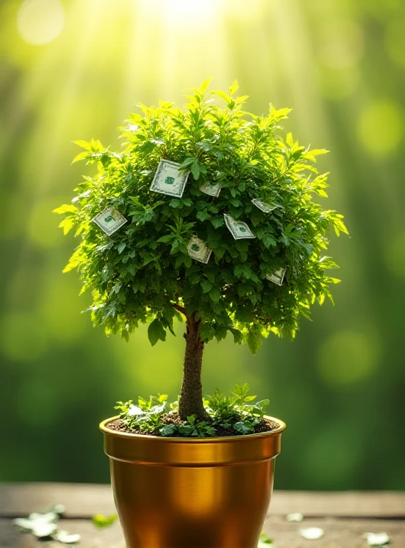 Image of a growing money tree representing wealth accumulation.