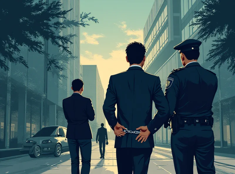 Illustration of a person being arrested.