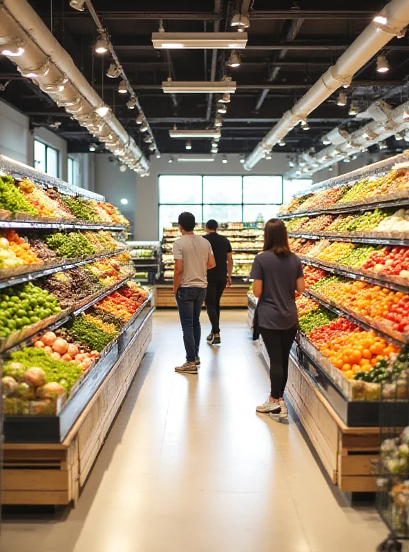 Modernized grocery store interior.