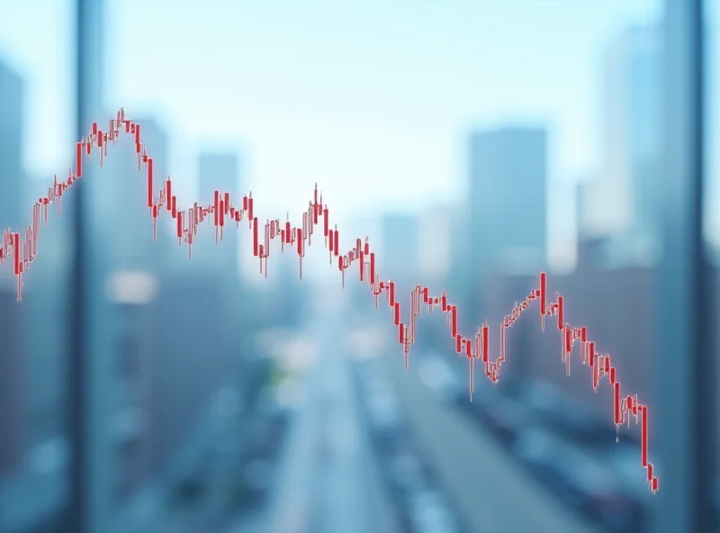 Graph showing declining economic indicators