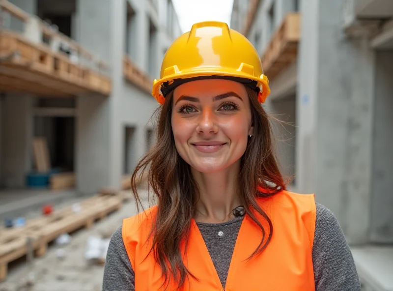 Izzy Ward on a construction site