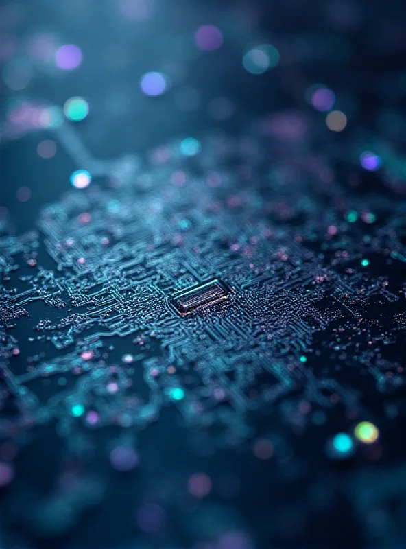 A close-up of a silicon wafer with intricate circuitry patterns, representing the complexity of chip manufacturing