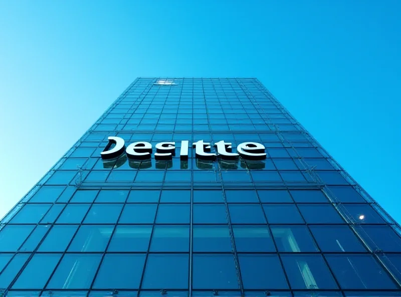 Office building exterior with Deloitte logo